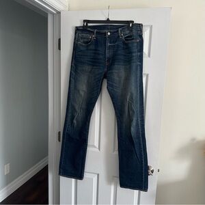 Size 36 x 34 Levi Stratus 513 Blue Straight Bootcut Jeans